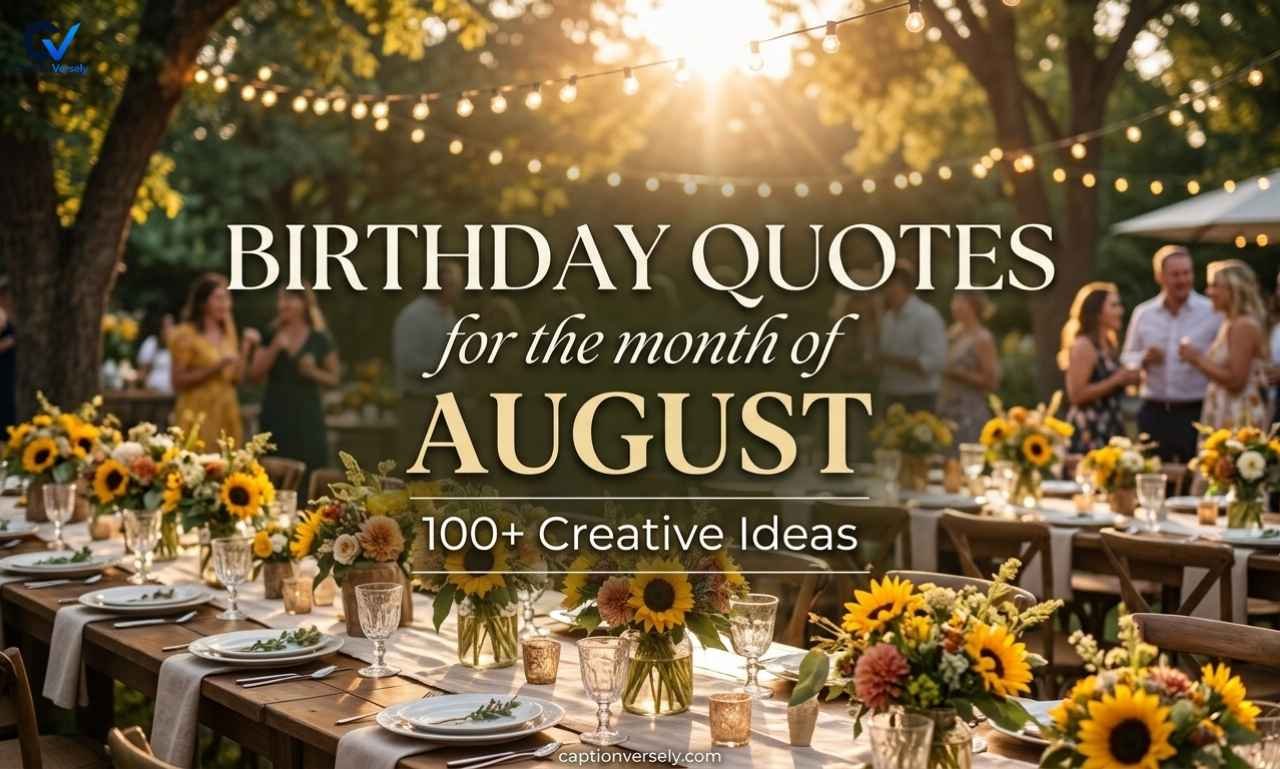 Birthday Quotes For The Month Of August: 100+ Creative Ideas